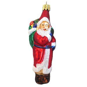 Blown Glass Ornament Santa Claus Old Style Vintage Germany Saint Nick Nicholas